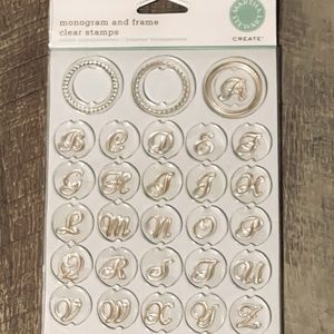 2packs of Clear stamps - monogram stamps with or without a border